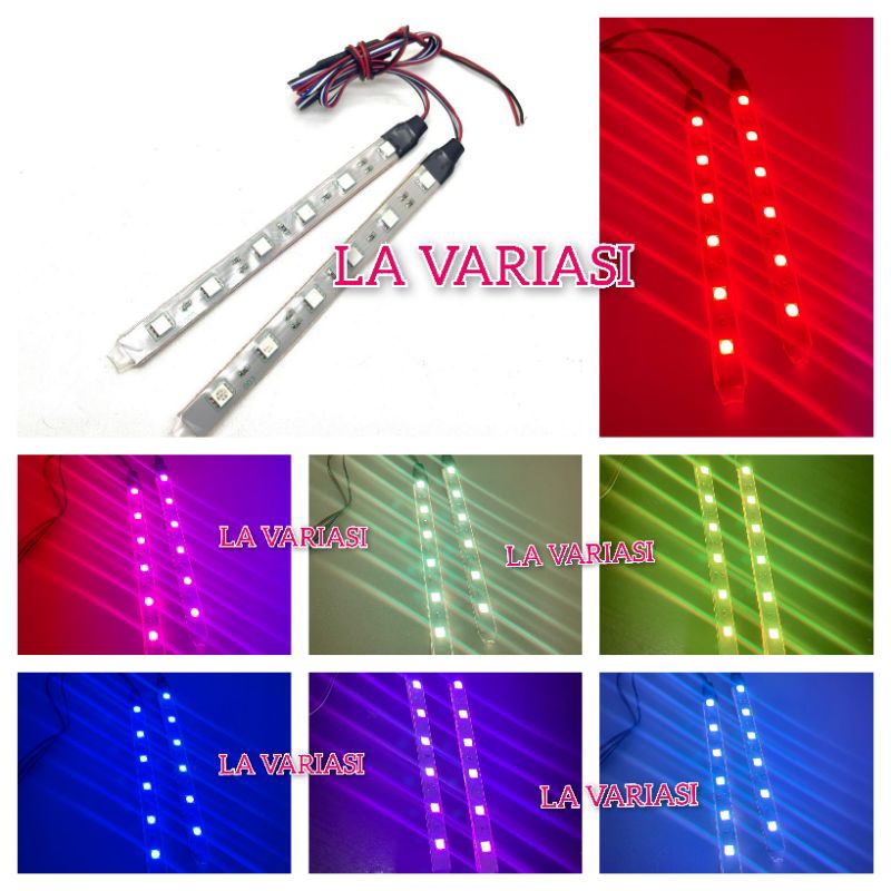 Lampu LED Kolong Mobil Motor Flexible 12V RGB 6 LED  15CM