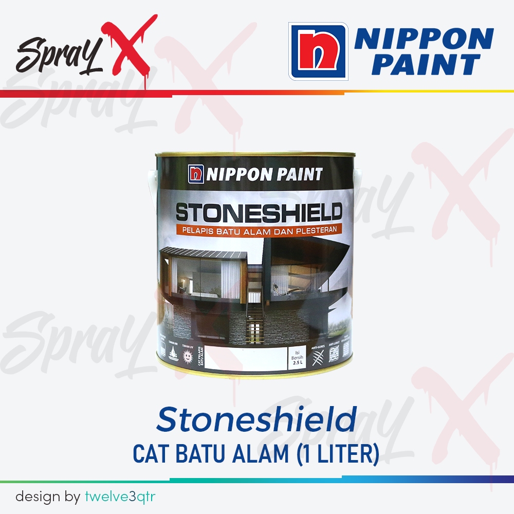 NIPPON STONESHIELD 1 LITER (CAT BATU ALAM) - CLEAR GLOSS / CLEAR SATIN / BLACK GLOSS