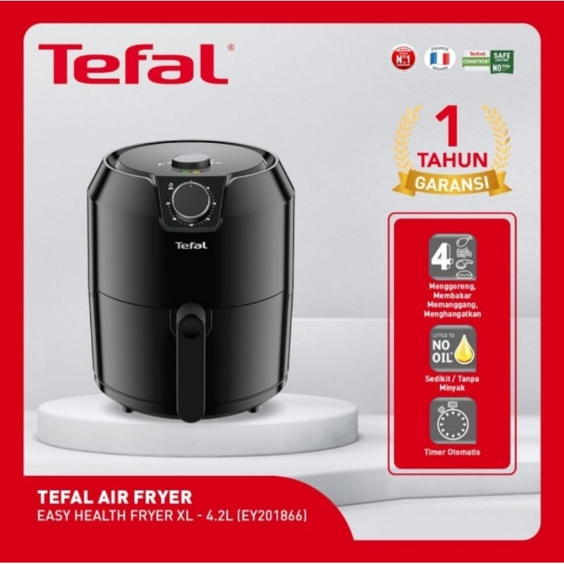 Tefal EY201 Air Fryer Penggorengan Tanpa Minyak 4.2L Hitam