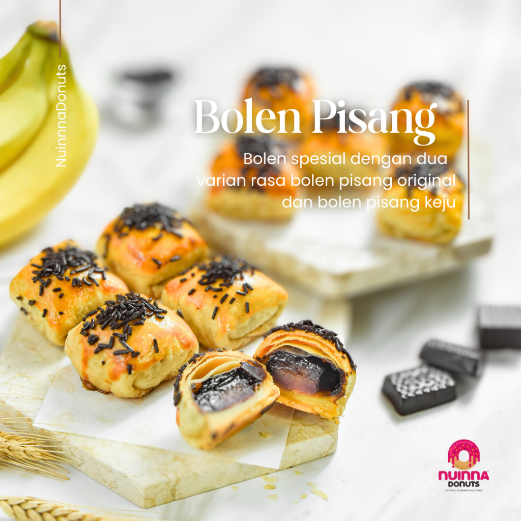 

NUINNA - PISANG BOLEN PREMIUM PILLOW CAKE BOLEN 2 RASA PISANG COKLAT KEJU BOLEN KEJU SPESIAL BOLEN CHEESE BANANA BOLEN ISI LUMER