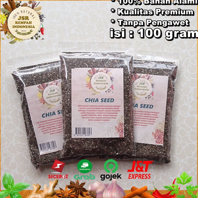 

[✏M6>] CHIA SEED MEXICO ORGANIC ASLI ISI 100 GRAM KUALITAS PREMIUM JSR REMPAH Spesial Murah