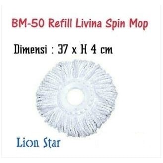 Lion Star Refill Livina Spin Mop BM-50 Kain Lap BM50 Pel Lionstar BM-42 , BM-45, BM-46 dan BM-47