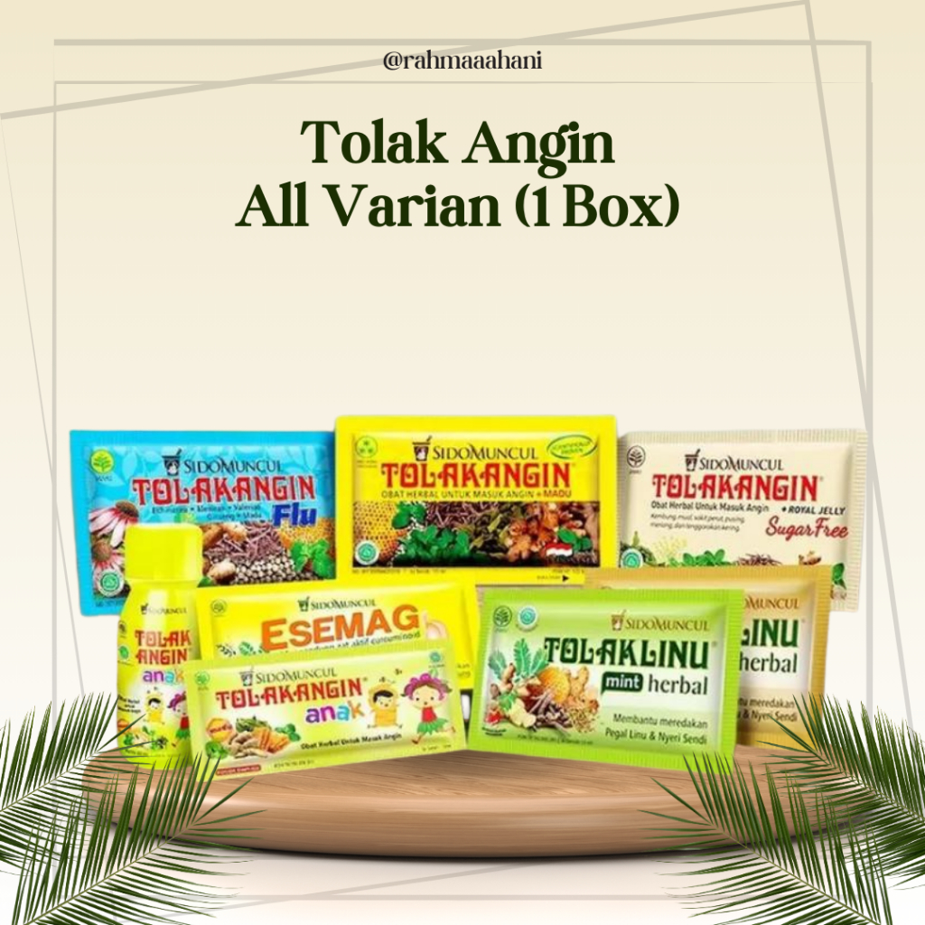 

Tolak Angin All Varian Flu Linu Herbal Mint 1 Box (12 sachet)