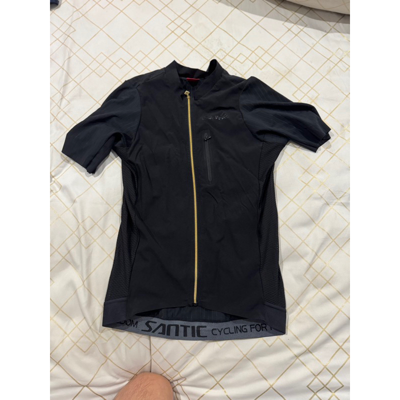Santic roadbike jersey blackgold