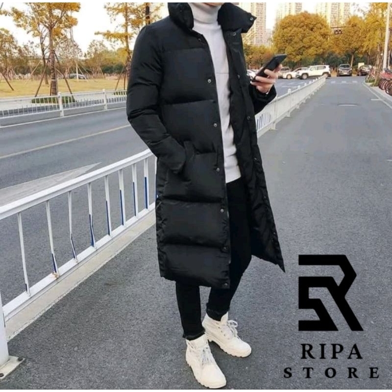 jaket panjang musim dingin pria/mental bulu musim dingin pria/long coat pria