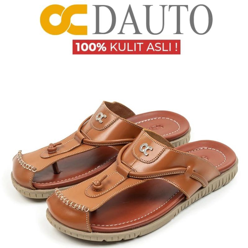Sandal kulit Asli Pria OC DAUTO,Odon Cibaduyut