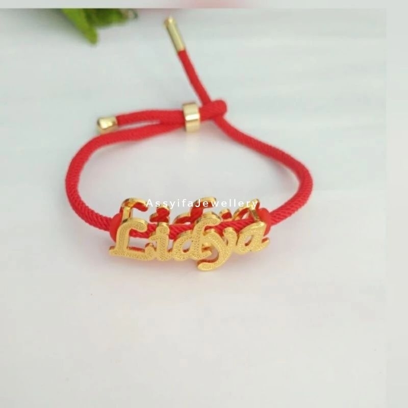 Gelang Tali Pandora Variasi Ukir Nama