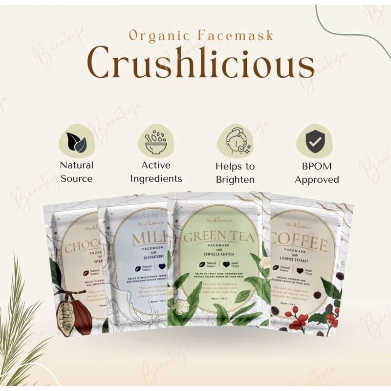 MASKER CRUSHLICIOUS MASKER ORGANIK BPOM / Masker Crushlicious 50gr New Formula / Crushlicious masker