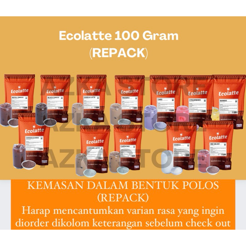 

ECOLATTE REPACK 100 GRAM