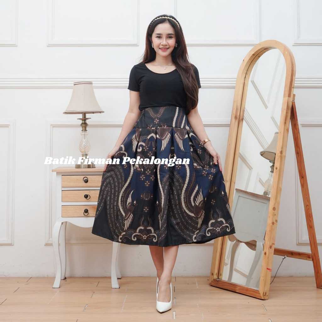 PREMIUM ROK BATIK PANJANG 7/8 WANITA DEWASA ROK KLOK PAYUNG HALUS