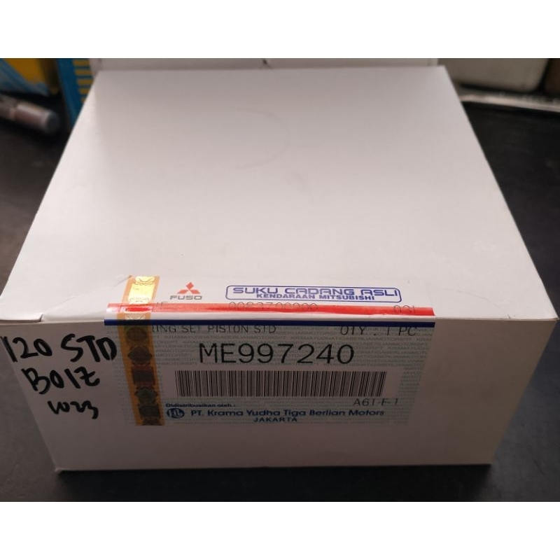 RING PISTON RING SEKER 120PS RAGASA COMPLONG OVS STD ORI KTB..