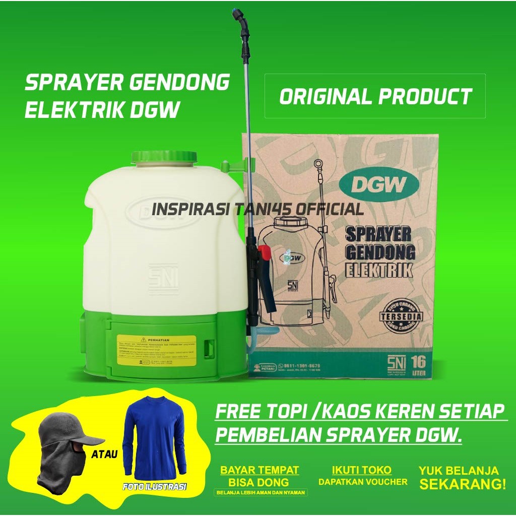 Tangki Sprayer elektrik 16 liter DGW/Sprayer elektrik dgw 16 liter/Sprayer elektrik dgw terbaru 16 l