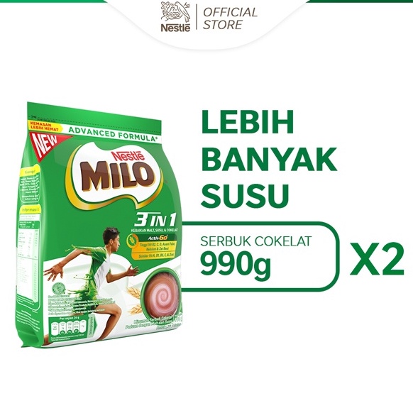 

Kirim L4ngsung 3in1 ACTIV-GO Susu Coklat Pouch 990 Gr x 2pcs Limited