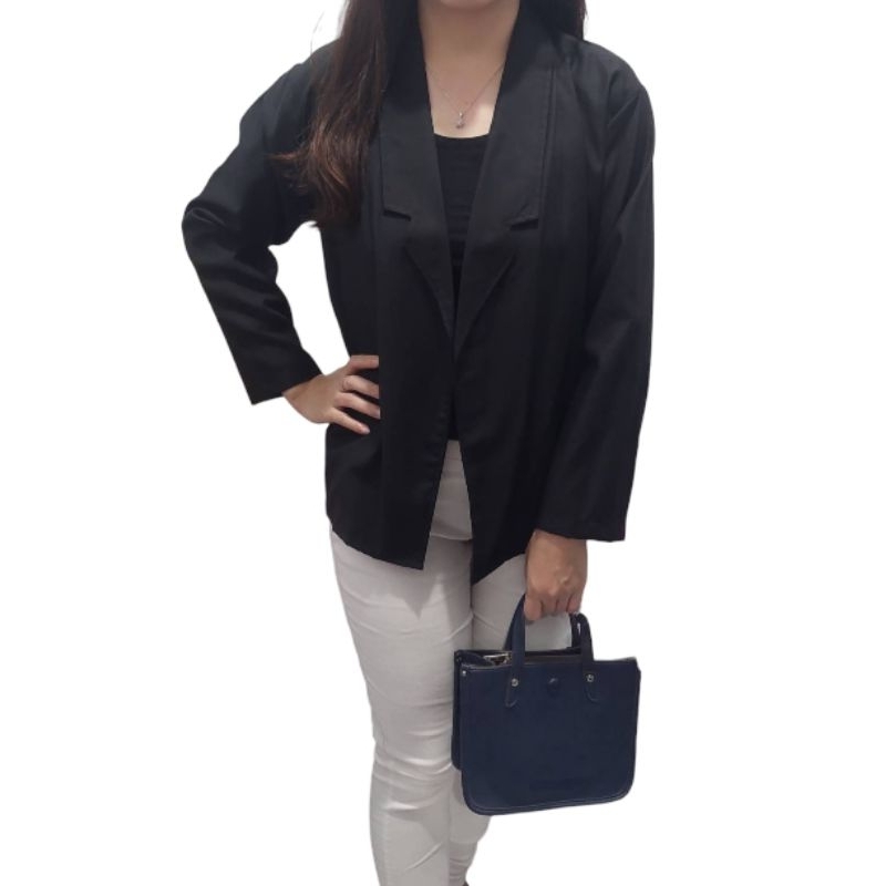REAL PICTURE Blazer Wanita Lengan Panjang / Blazer Polos Kerja / Blazer Toyobo Wanita