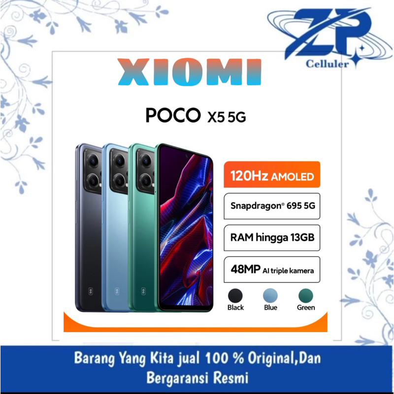 XIOMI POCO X5 5G RAM 8GB /ROM 256GB GARANSI RESMI XIOMI