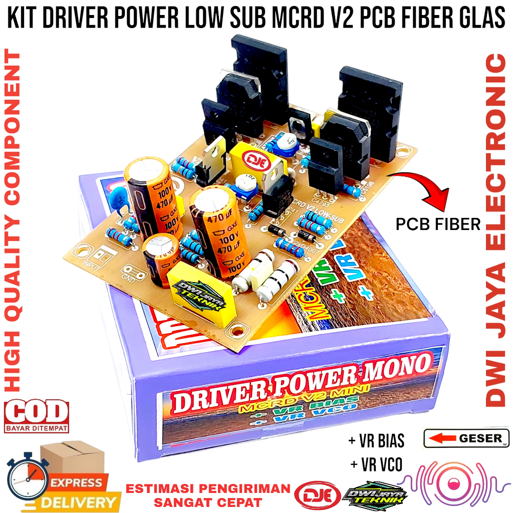 KIT DRIVER POWER LOW SUB MCRD V2 PCB FIBER GLAS