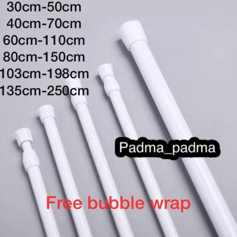Baru➴ PIPA TIANG TONGKAT FLEKSIBEL 30CM-350/TIANG KAMAR MANDI/TIANG PIPA TONGKAT KOLONG DAPUR/TIANG 