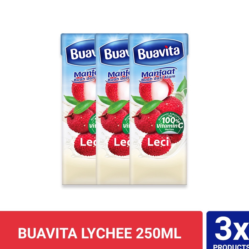 

Gr0sir Buavita Lychee 250ml Triplepack Murah Meriah