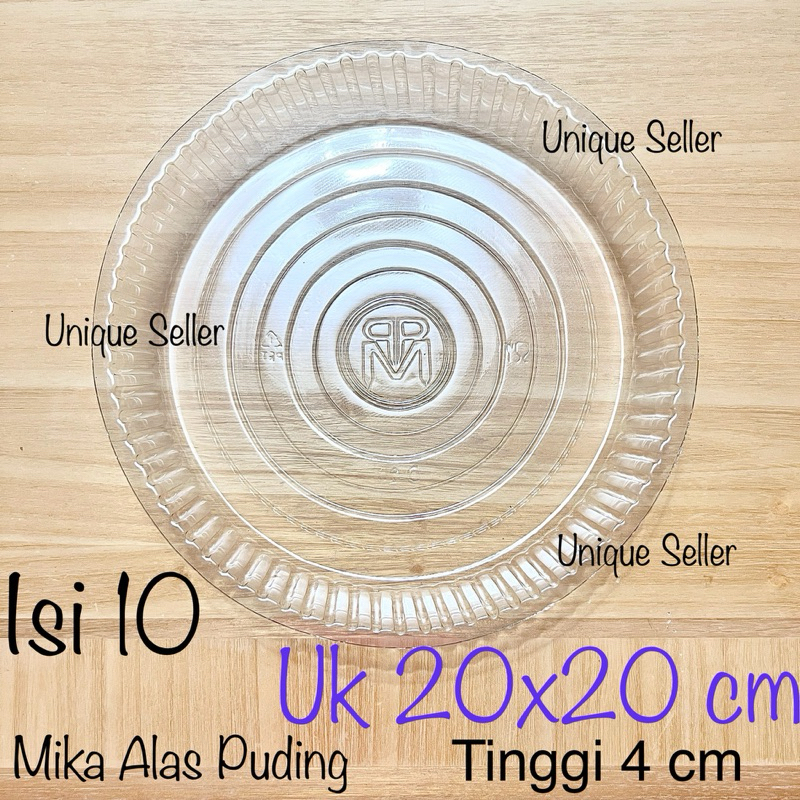 [Isi10] Mika Alas Puding BULAT 20x20 cm / Mika Alas Tatakan Kue Puding Bolu BULAT 20x20cm / Mika Wad