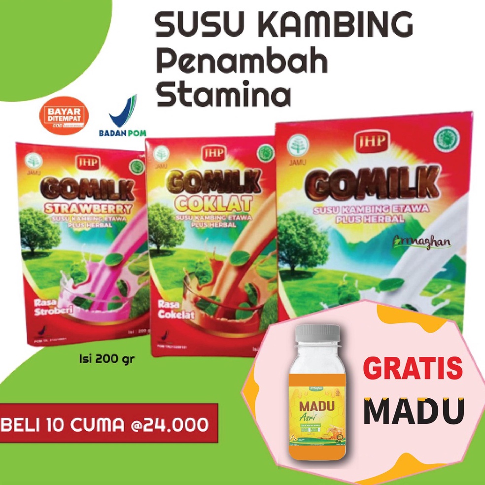 

69 [ BISA COD + GARANSI ] [ BELI 1 GRATIS JAHE ] [ BELI 3 GRATIS MADU ] Gomilk Susu Kambing Etawa Plus Herbal Penambah Nafsu Makan Anak 200 gr 47