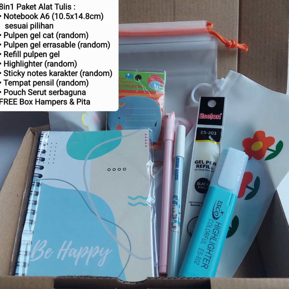 

[☻V92$] (8 pcs/pack) Paket Alat Tulis 8in1 / Stationery Set Fancy / Alat Tulis Set / Stationery Set Lucu/ kado unik untuk teman / kado wisuda / kado ultah unik / hampers wisuda murah / Hampers kado unik / hampers bestie Ready Stcok