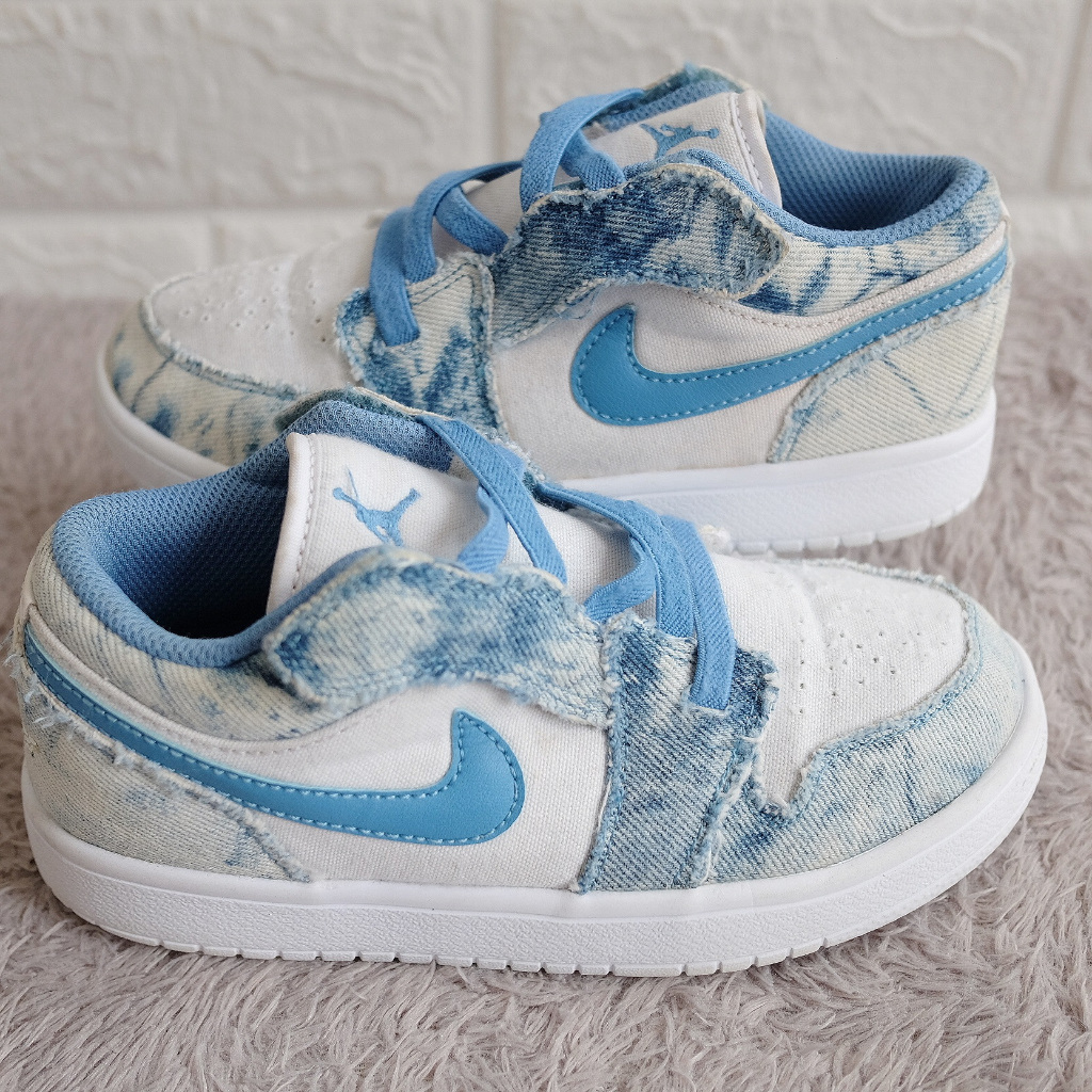 Sepatu Anak Nike Air Jordan 1 Low ALT PS Washed Denim