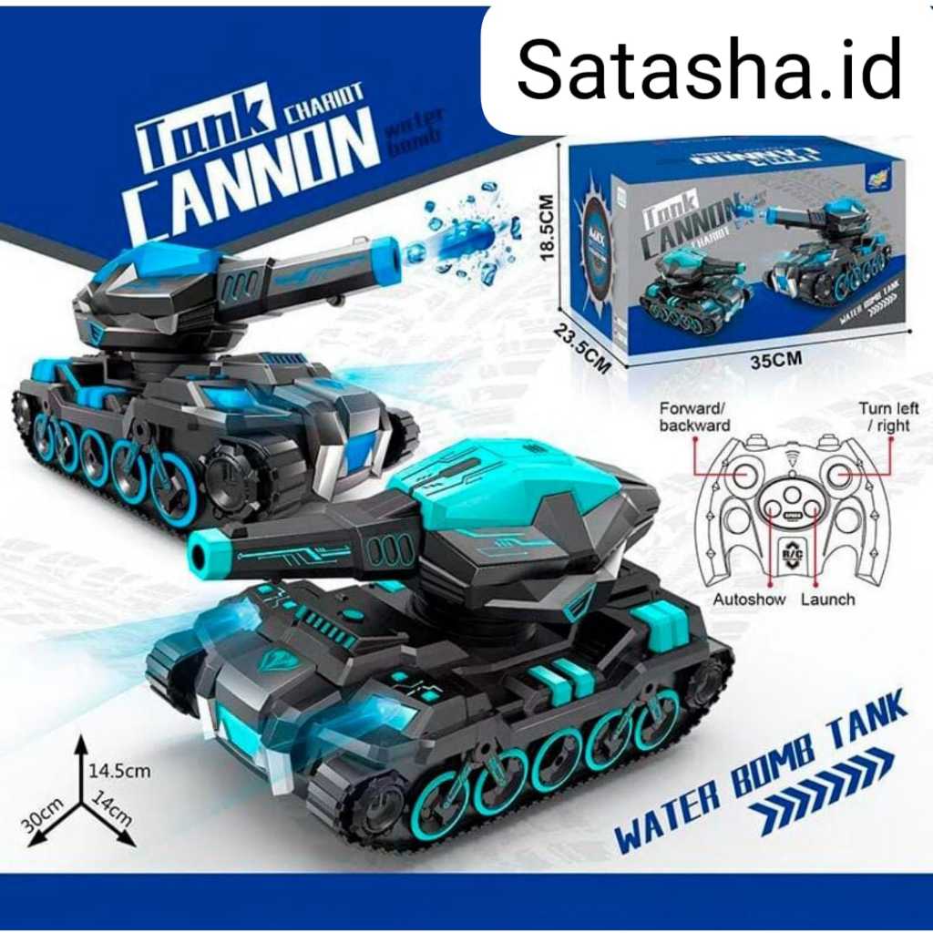 TANK REMOT CRAWLER MAINAN TANK BOM AIR DENGAN RADIO MUSIK RINGAN / MAINAN TANK PERANG AIR PENGONTROL