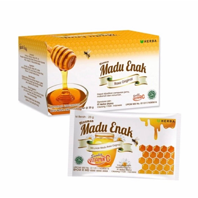 

PROMO! Madu Enak Sachet Rasa Original isi 12x20gr