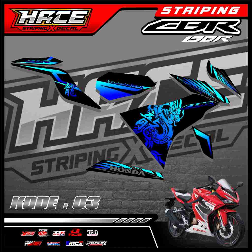 STICKER STRIPING CBR 150R FACELIFT 2023 - STRIPING CBR 150R FACELIFT 2023 PREMIUM 03