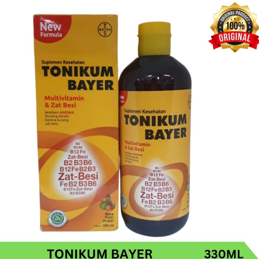 

[HKZ72] TONIKUM BAYER 330 ML - VITAMIN PENAMBAH DARAH - VITAMIN UNTUK MENGATASI LEMAS/MENGATASI PUSING DAN LELAH 0gzuz