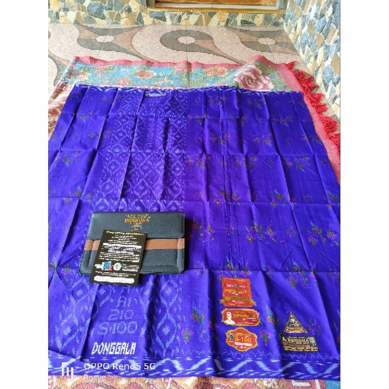 sarung Donggala S100 full sutra super gold original pabrik