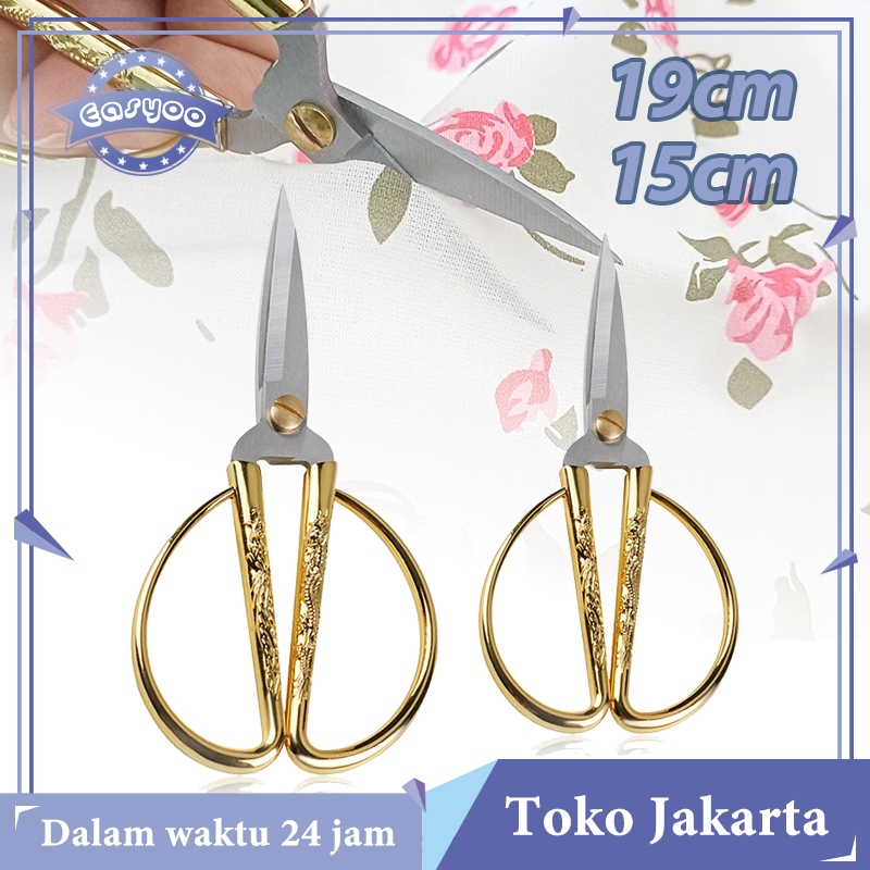 

19cm Gunting Emas Wedding Gunting Sangjit Langkahan Pernikahan Wedding Upacara Ceremony