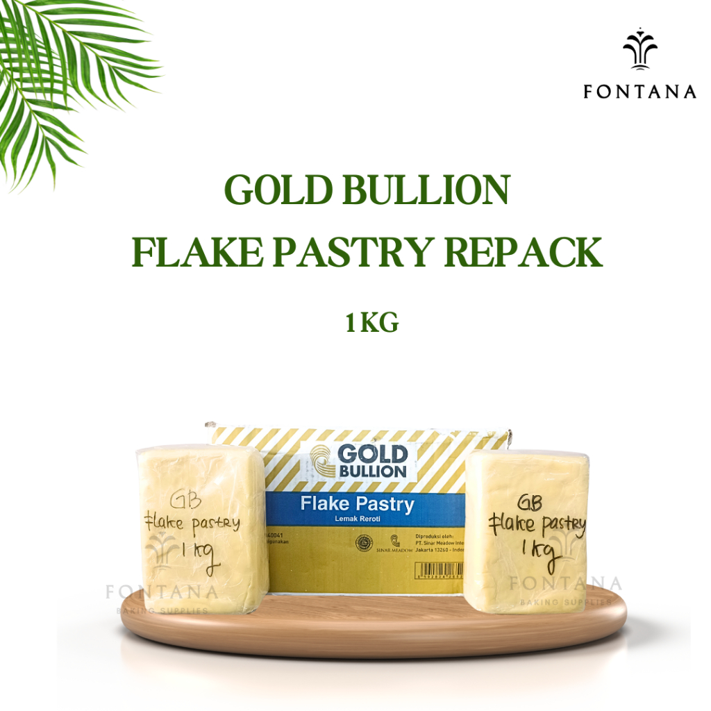 

GOLD BULLION FLAKE PASTRY REPACK 1 KG / KORSVET / PUFF SHORTENING 1 KG