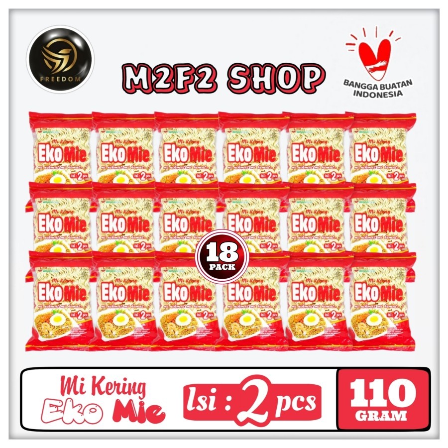 

Mie Kering Eko Mie Nikmat dan Hemat Isi 2 - 110 gr (Kemasan 18 Pack)