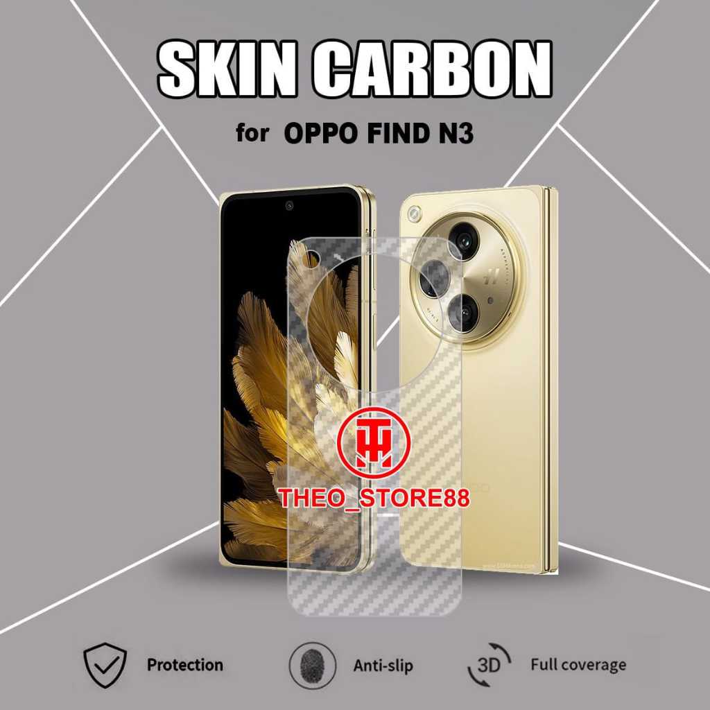 OPPO FIND N3 OPPO FIND N3 FLIP GARSKIN CARBON ANTI JAMUR ANTIGORES BELAKANG OPPO FIND N3 OPPO FIND N