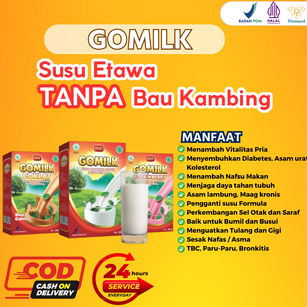 

GOMILK Susu Kambing Etawa Mengatasi Nyeri Sendi Lutut Pinggang Rematik Asam Urat Kolesterol Pengapuran Tulang