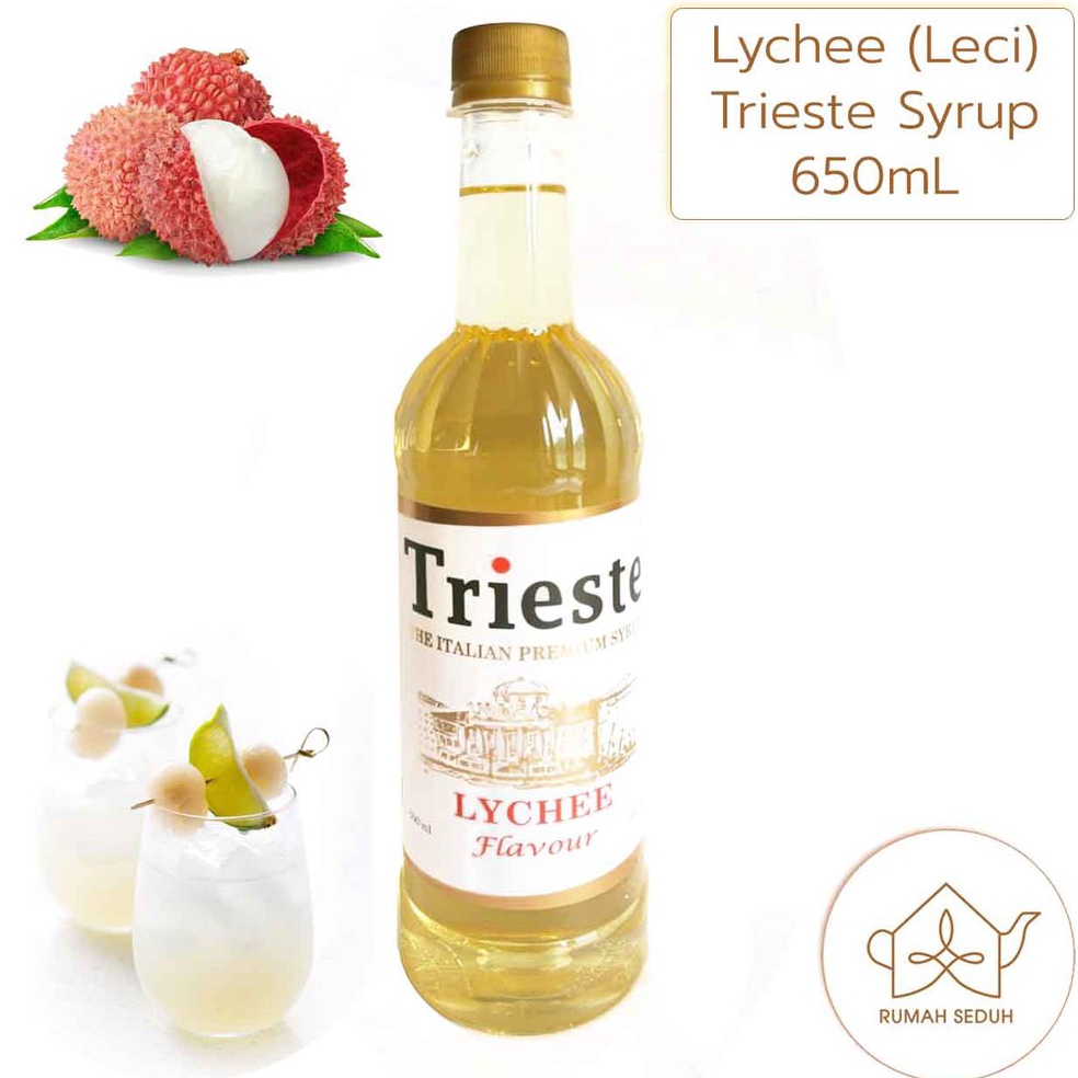 

Stock Banyak✡ 650 mL Trieste Lychee Syrup - Sirup Litchi - Sirop Leci Letci Strop Premium 62