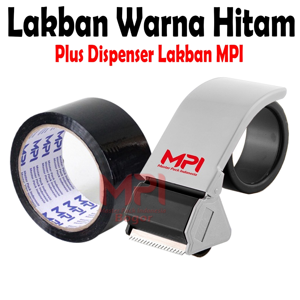 

Lakban Warna Hitam 48 mm x 50 Meter Plus Dispenser Lakban MPI - Master Pack Indonesia Bogor