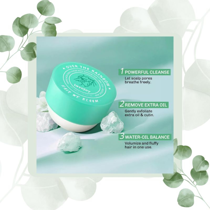 Lavojoy hair we bloom scalp scrub over the rainbow