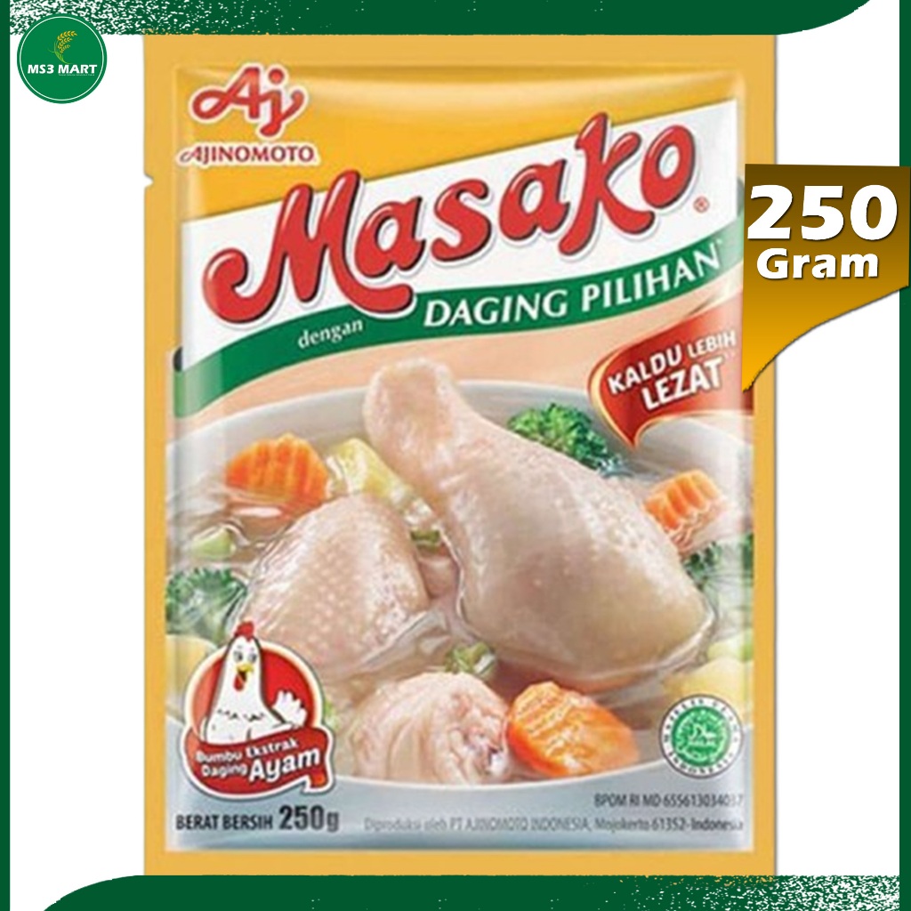 

PENYEDAP RASA AJINOMOTO MASAKO AYAM 250 GRAM - MS3 MART