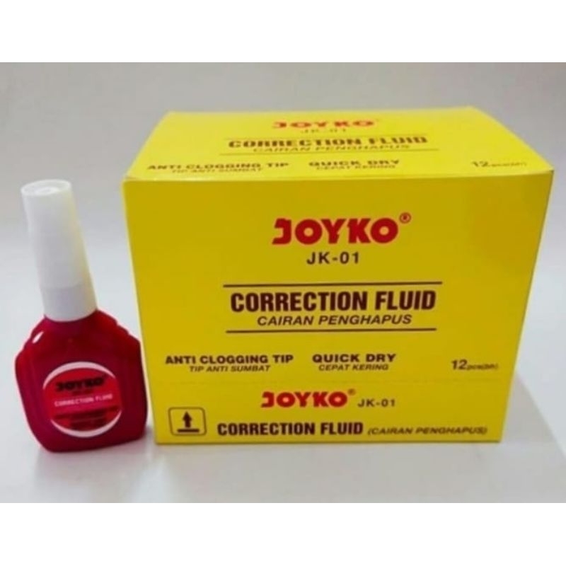 

CORRECTION FLUID JK 01 MERAH TIPEX JOYKO (PENGHAPUS CAIR)