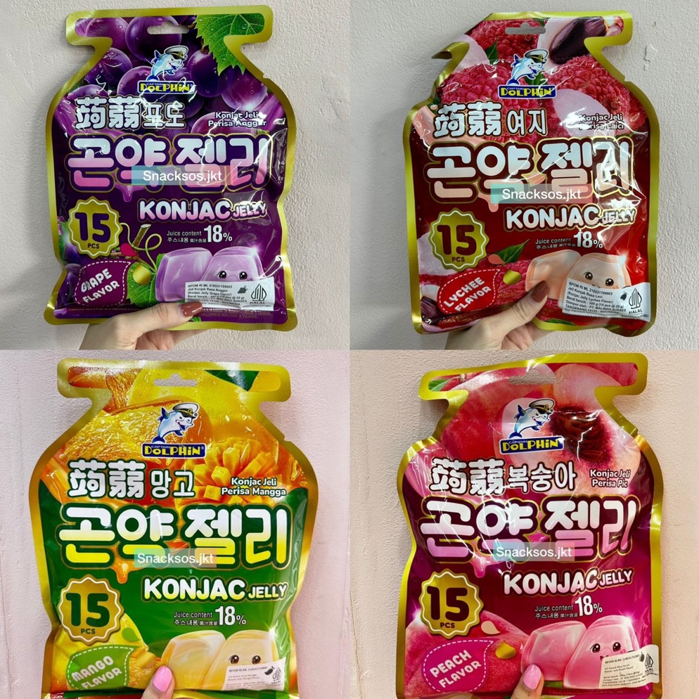 

Promo➭ [300GR = 15PCS] DOLPHIN KONJAC JELLY MANGO / PEACH / LYCHEE / GRAPE Ready Stock