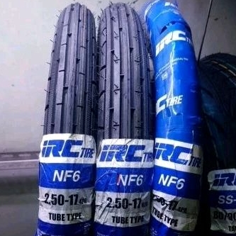 BAN IRC 1 SET SUPRA X, KHARISMA, SUPRA 125 DEPAN & BELAKANG 1 SET 250-17 NF6 & 275-17 SP1 (NON TUBEL