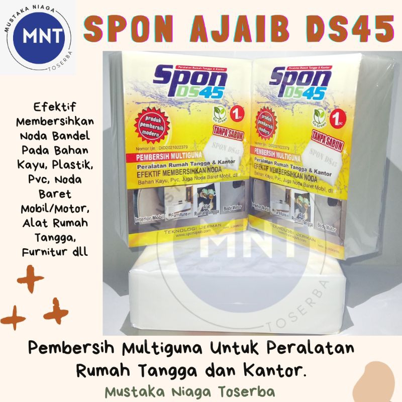 Pembersih Tanpa Sabun Spon DS45 Spon Multiguna