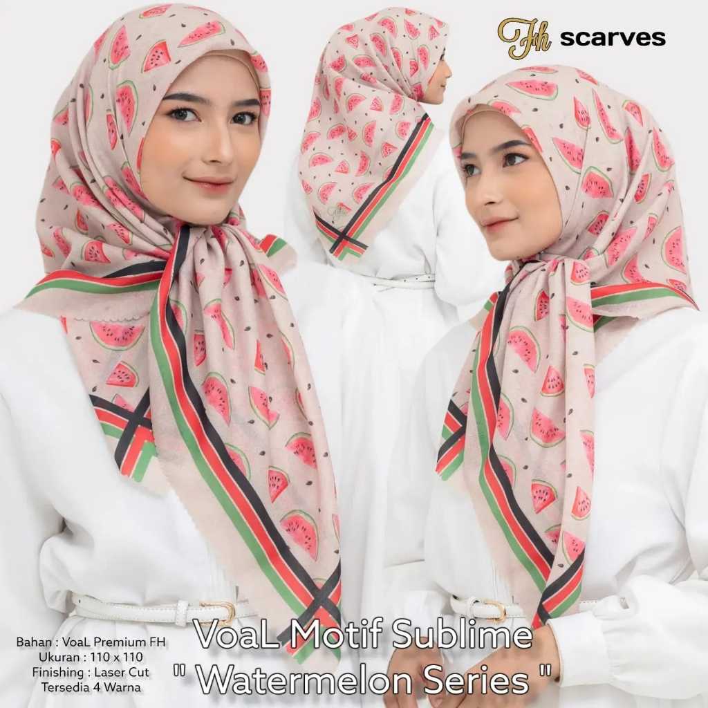 FH Scarf Jilbab Motif Semangka Palestine Series