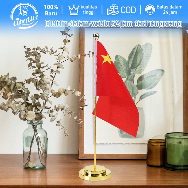 

Tiang Bendera Stainless Standing Bendera Meja Flag Pole Ukuran 30cm Untuk Dimeja