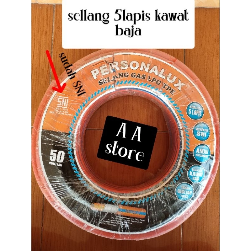 SELANG KOMPOR GAS 5 LAPIS ORIGINAL PERSONALUX / ANTI TIKUS DAN ANTI BOCOR