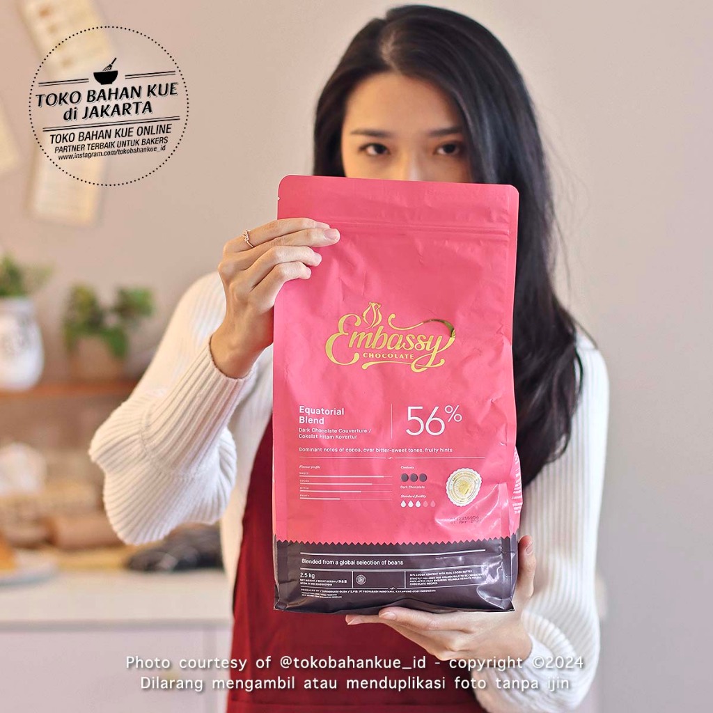 

Embassy Chocolate - EQUATORIAL BLEND 56% 2,5kg Dark Couverture Tulip Indonesian Chocolate