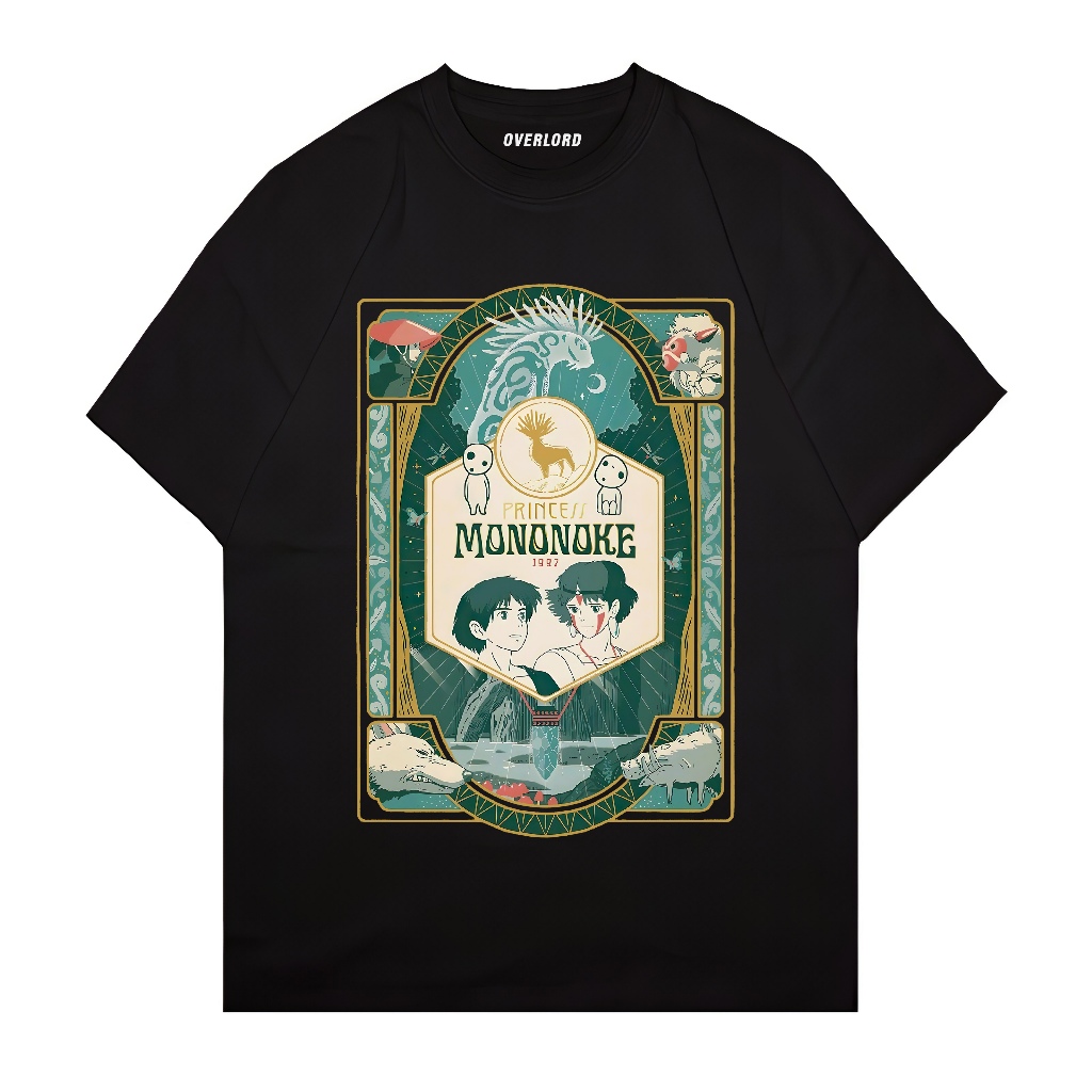 Overlord Merch - Kaos Princess Mononoke Kaos Ghibli / Tshirt Distro Anime Japan Manga DC Ghibli Marv