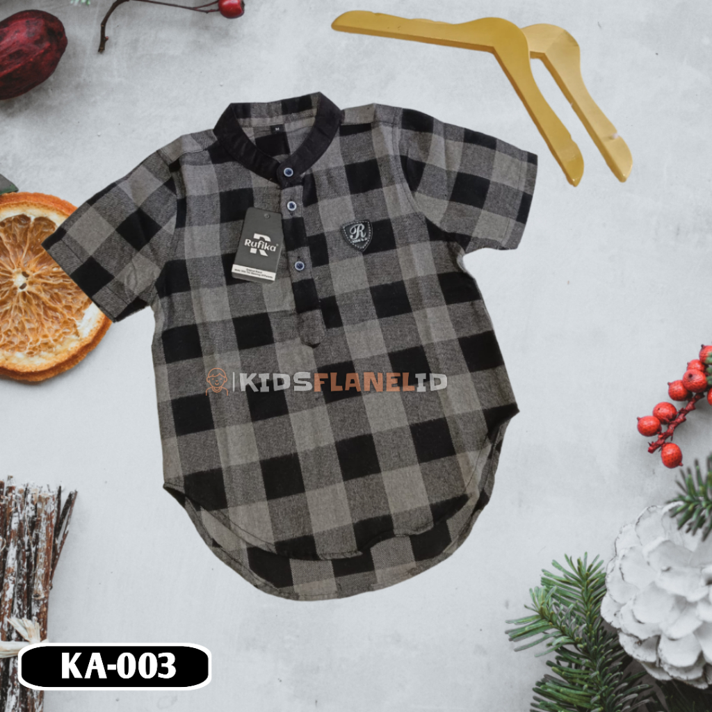 KF002-Kids Flanel ID Atasan Kemeja Koko Kurta Flanel Anak Laki Laki Premium 2-10 Tahun Flanel Anak